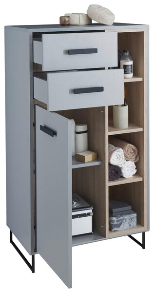 MIDI SKŘÍŇKA, šedá, Sonoma dub, 65/116/38 cm home24 - Koupelnové série, Online Only