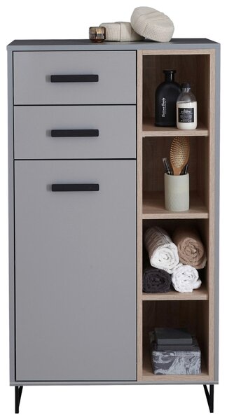 MIDI SKŘÍŇKA, šedá, Sonoma dub, 65/116/38 cm home24 - Koupelnové série, Online Only