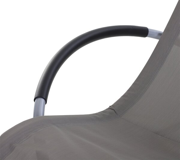 Outsunny Moderní design houpací křeslo pro vnitřní a vnější použití Texteline 154x80x84cm Šedé | Aosom