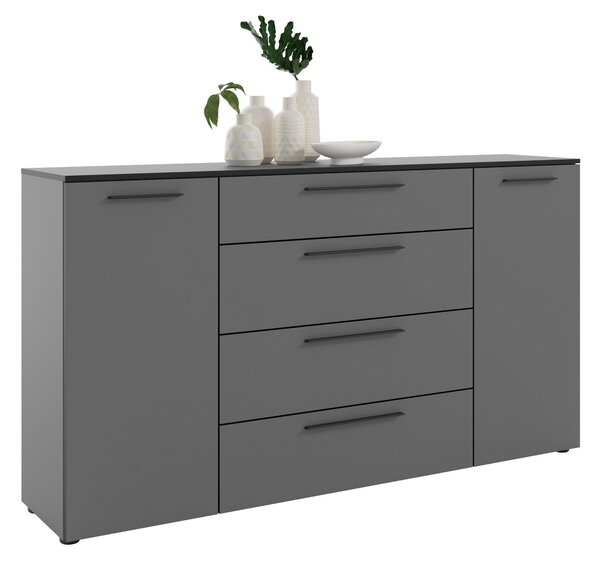 ŠIROKÁ KOMODA, tmavě šedá, 180/99,8/40 cm - Online Only komody, Online Only