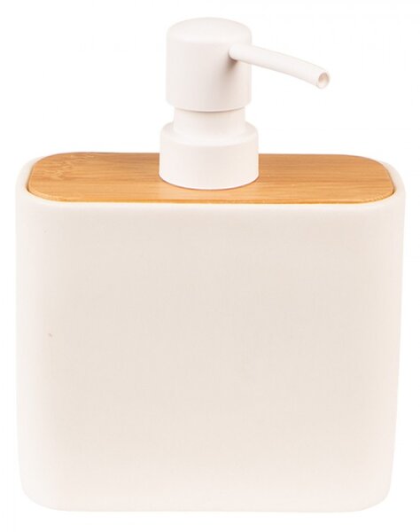 Zásobník na mýdlo Bílý, Hnědý 13x6x16 cm – 13x6x16 cm
