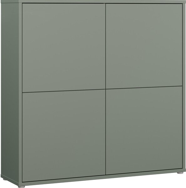 VYSOKÁ KOMODA, šalvějově zelená, 124,5/121,5/34,9 cm Carryhome - Online Only komody, Online Only