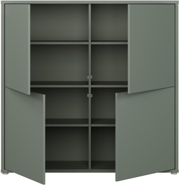 VYSOKÁ KOMODA, šalvějově zelená, 124,5/121,5/34,9 cm Carryhome - Online Only komody, Online Only