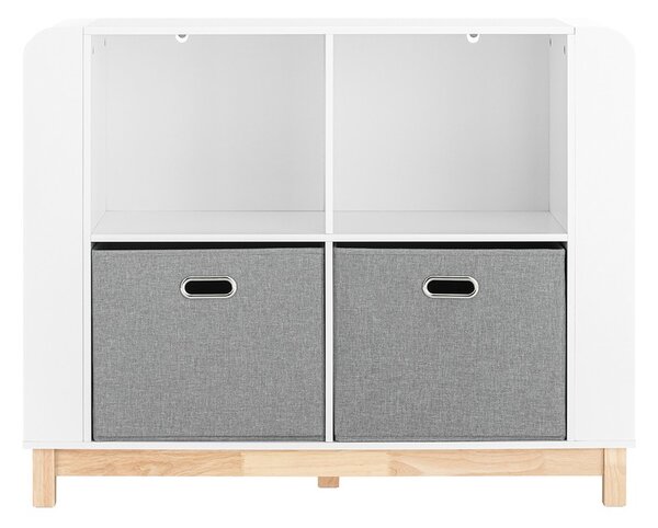 Sobuy Kmb85-W Dětská Polička Úložná Polička Pro Děti Nábytek Do Dětského Pokoje Bílá 100X80X35Cm