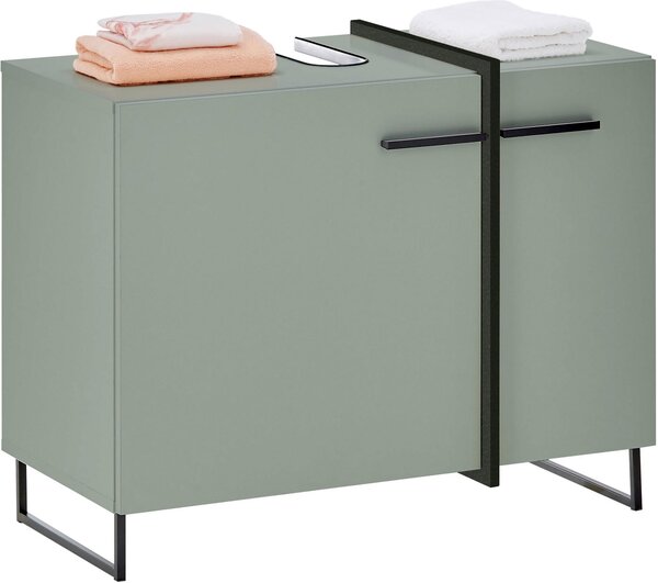 SKŘÍŇKA POD UMYVADLO, zelená, zelená, černá, 80/64/41 cm home24 - Koupelnové série, Online Only