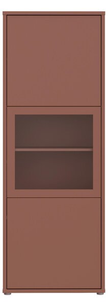 VITRÍNA, terracotta, 64,8/179,1/44 cm Carryhome - Kredence a vitríny, Online Only