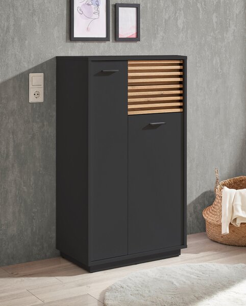 MIDI SKŘÍŇKA, antracitová, barvy dubu, 60/106/35 cm home24 - Koupelnové série, Online Only