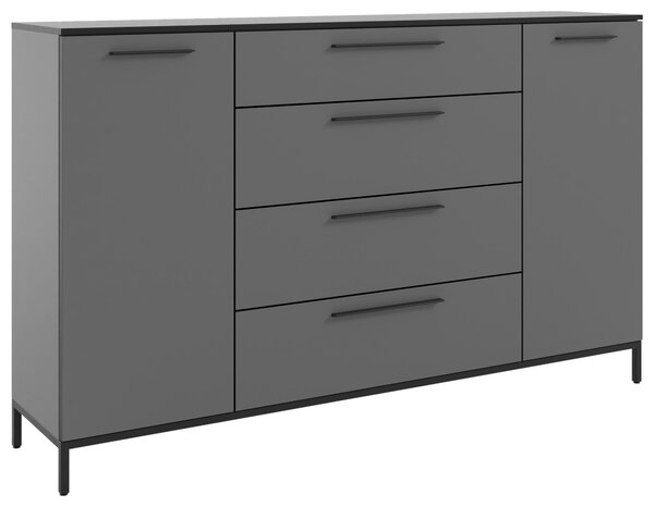 ŠIROKÁ KOMODA, tmavě šedá, 180/111/40 cm - Online Only komody, Online Only