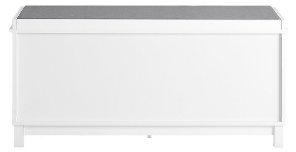 Sobuy Fsr86-W Lavice S Podsedákem Lavice Na Boty S Úložným Prostorem Botník S Posuvnými Dveřmi 114X53X40Cm
