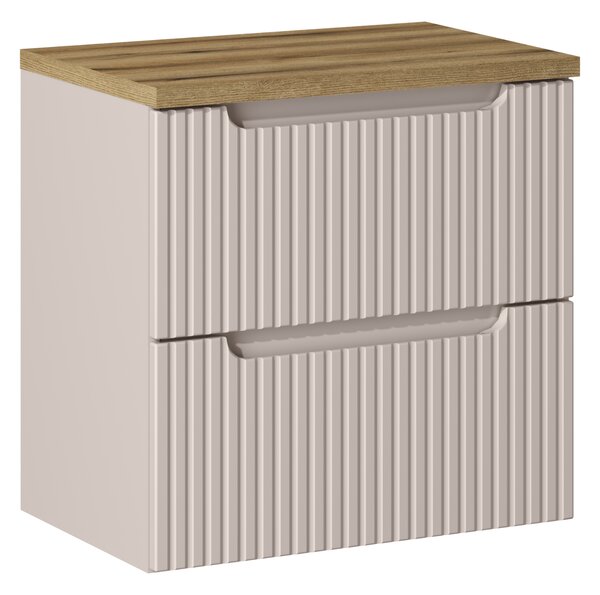 Comad Koupelnová skříňka pod deskové umyvadlo set Nova Cashmere II. 60 kašmír/dub coast evoke