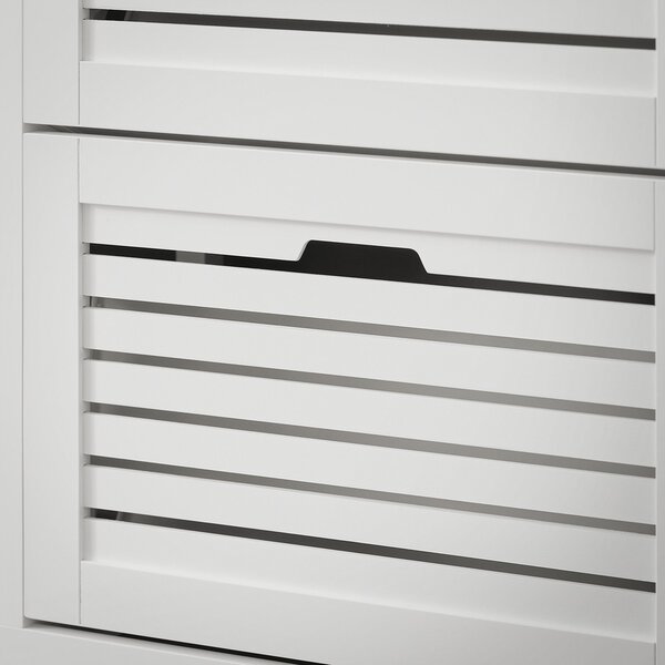 Sobuy Fsr145-W Botník Se 6 Klopami Botník Se 2 Háčky Sklápěč Bot S 12 Policemi Bílá 115X112X30Cm