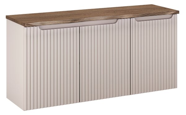 Comad Koupelnová skříňka pod deskové umyvadlo s košem na prádlo set Nova Cashmere 100 kašmír/dub casella