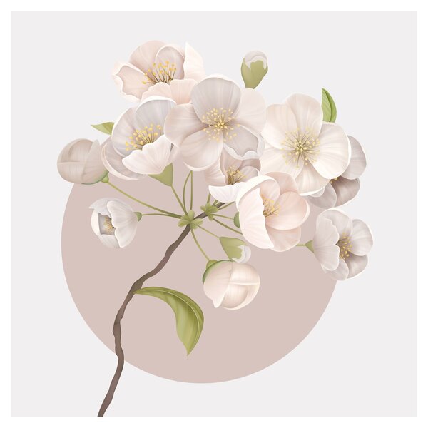 Obraz - Bloom with grace N⁰2 (30x30 cm)