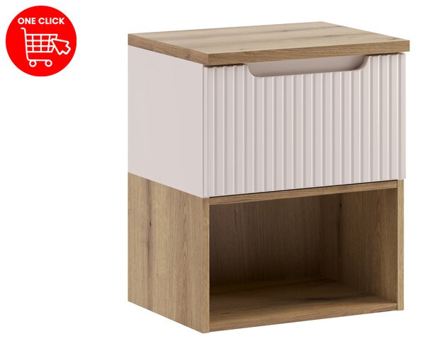 Comad Koupelnová skříňka pod deskové umyvadlo set Nova Cashmere II. 50 kašmír/dub coast evoke