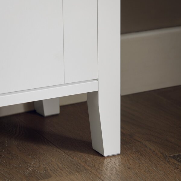 Sobuy Fsr152-W Sklápěč Bot Botník Se 2 Klapkami Bílá 80X108X25Cm