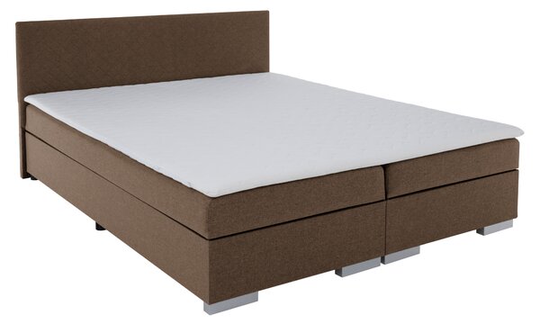 KONDELA Boxspringová postel, hnědá, 140x200, ADARA
