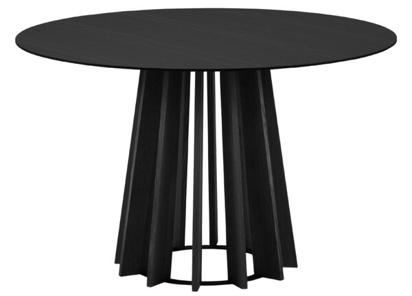 Černý dubový jídelní stůl Micadoni Mojave 120 cm