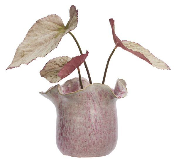 Kameninový obal na květiny Pink Off White Ø 22 cm