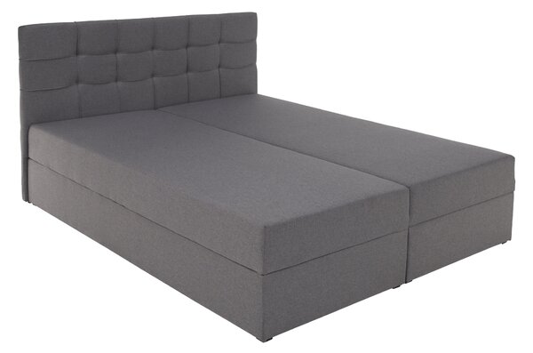 KONDELA Boxspringová postel, 140x200, šedá látka, KAMILIA