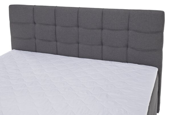 KONDELA Boxspringová postel, 140x200, šedá látka, KAMILIA