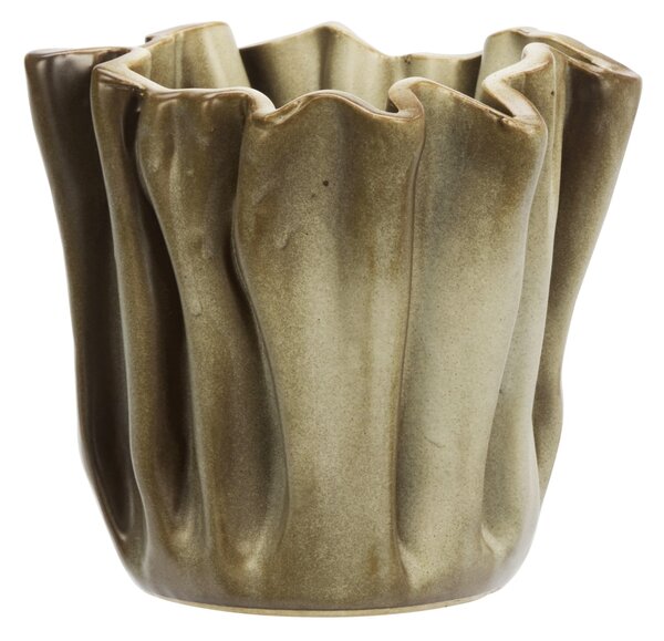 Kameninový obal na květiny Crafted Beige Ø 18 cm