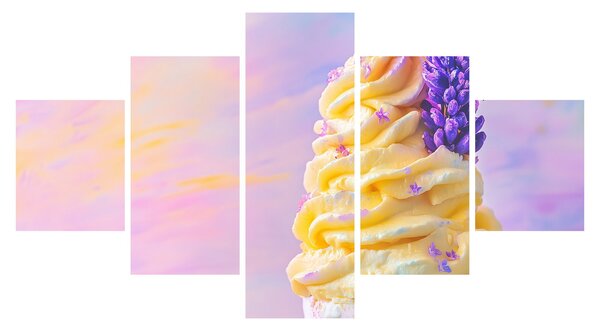 Obraz - Zmrzlina s levandulí (125x70 cm)