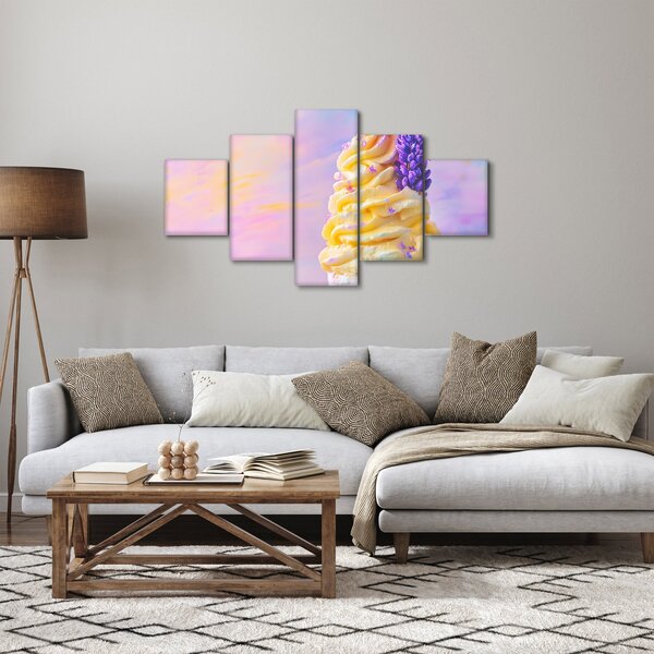 Obraz - Zmrzlina s levandulí (125x70 cm)