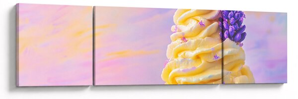 Obraz - Zmrzlina s levandulí (170x50 cm)
