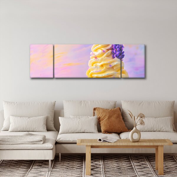 Obraz - Zmrzlina s levandulí (170x50 cm)