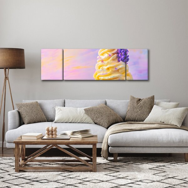 Obraz - Zmrzlina s levandulí (170x50 cm)