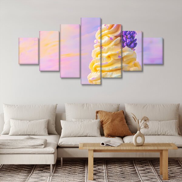 Obraz - Zmrzlina s levandulí (210x100 cm)
