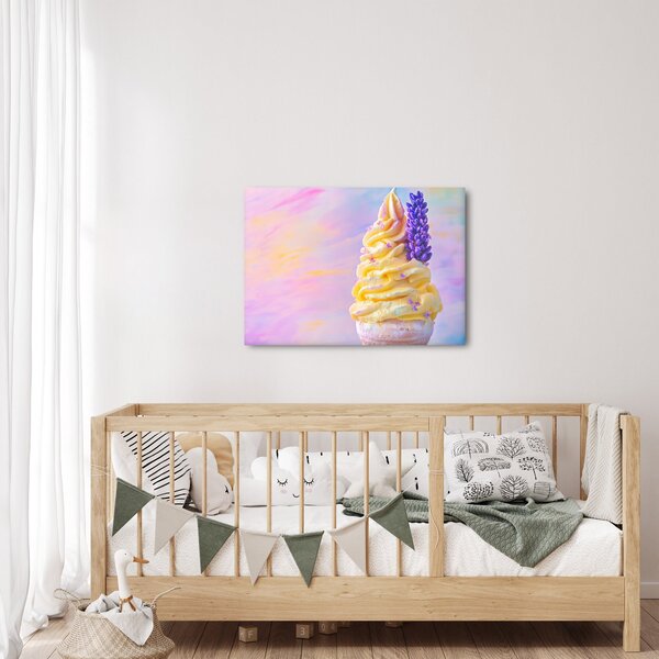 Obraz - Zmrzlina s levandulí (70x50 cm)