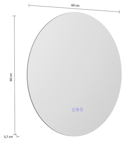 KOUPELNOVÉ ZRCADLO, 60/60/3,2 cm MID.YOU - Koupelnové série, Online Only