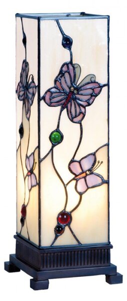 Stolní lampa Tiffany Butterfly Garden – 12x12x35 cm