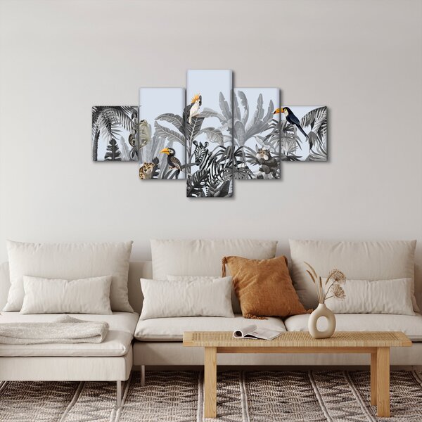 Obraz - Ilustrovaná džungle (125x70 cm)