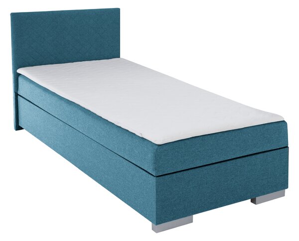 KONDELA Boxspringová postel, jednolůžko, azúrová, 90x200, univerzální, ADARA