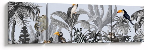 Obraz - Ilustrovaná džungle (170x50 cm)