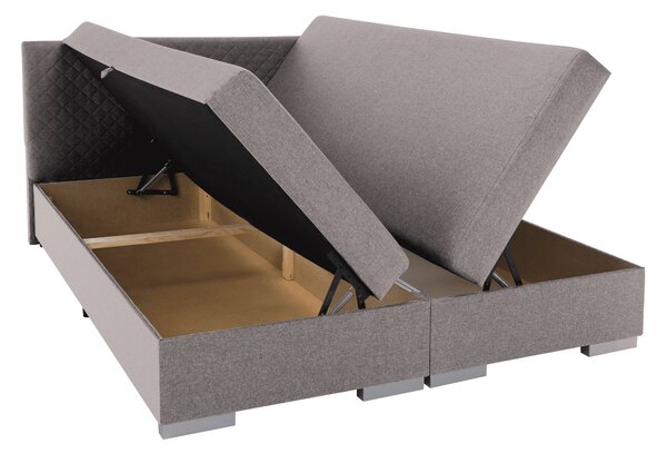 KONDELA Boxspringová postel, šedohnědá Taupe, 160x200, ADARA