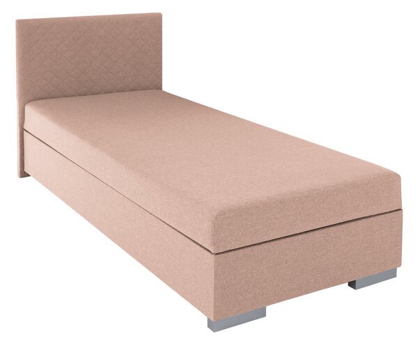 KONDELA Boxspringová postel, jednolůžko, růžová, 90x200, univerzální, ADARA