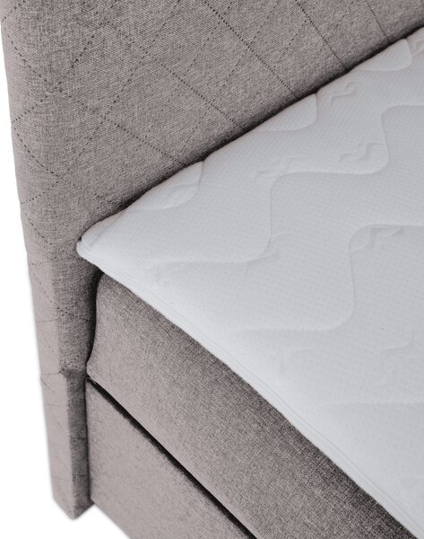 KONDELA Boxspringová postel, šedohnědá Taupe, 160x200, ADARA