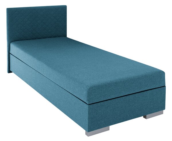 KONDELA Boxspringová postel, jednolůžko, azúrová, 90x200, univerzální, ADARA