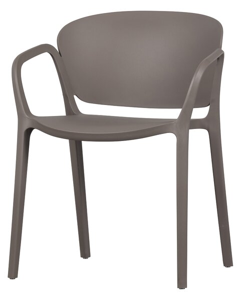 WOOOD Plastová zahradní židle BENT šedá