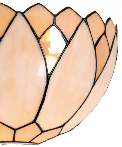 Nástěnná lampa Tiffany Pivoine – 30x15x20 cm
