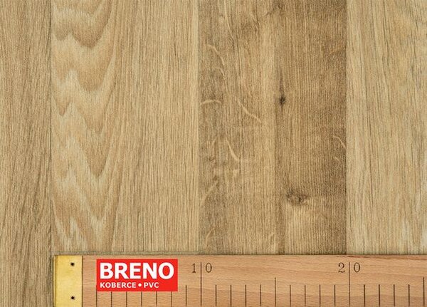Breno PVC PRESTO PLUS Camargue 543 – světlé dřevo, šíře 400 cm