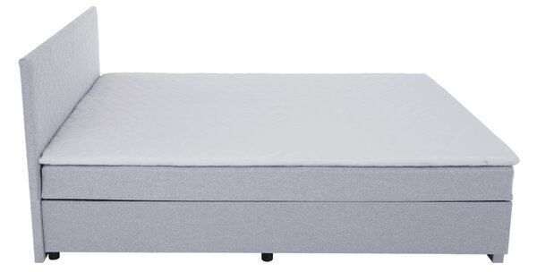 KONDELA Boxspringová postel, světle šedá, 140x200, ADARA