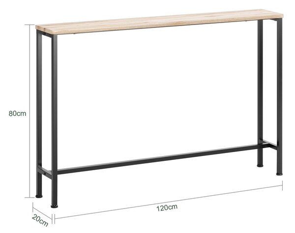 Sobuy Fsb19-Xl-Z Konzolový Stolek Boční Stolek Odkládací Stolek 120X80X20Cm