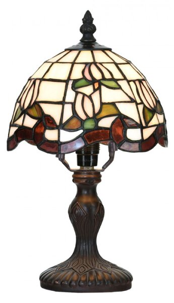Stolní Tiffany lampa Geertjan – 18x32 cm