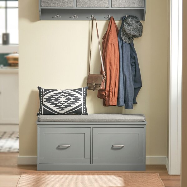 Sobuy Fsr131-Hg Lavice Na Boty Lavice Botník Úzký Botník 98X49X37Cm