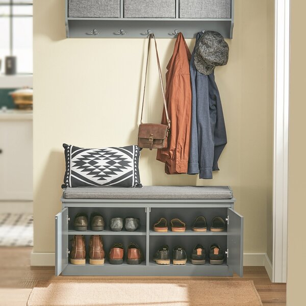 Sobuy Fsr131-Hg Lavice Na Boty Lavice Botník Úzký Botník 98X49X37Cm