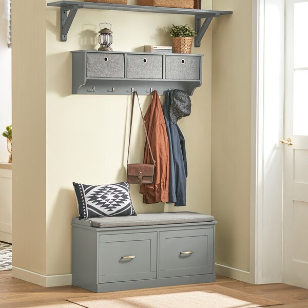 Sobuy Fsr131-Hg Lavice Na Boty Lavice Botník Úzký Botník 98X49X37Cm